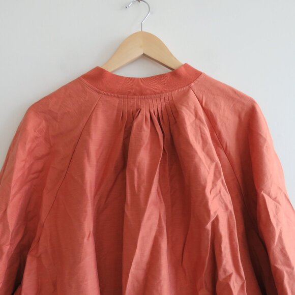 ATHLETA X ALICIA KEYS Enlighten Up Linen Bomber Jacket in Clay Orange - Size 2X - Picture 12 of 15